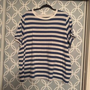 Blue and White Striped shirt Old Navy tall